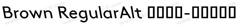 Brown RegularAlt 语言英文字体转换